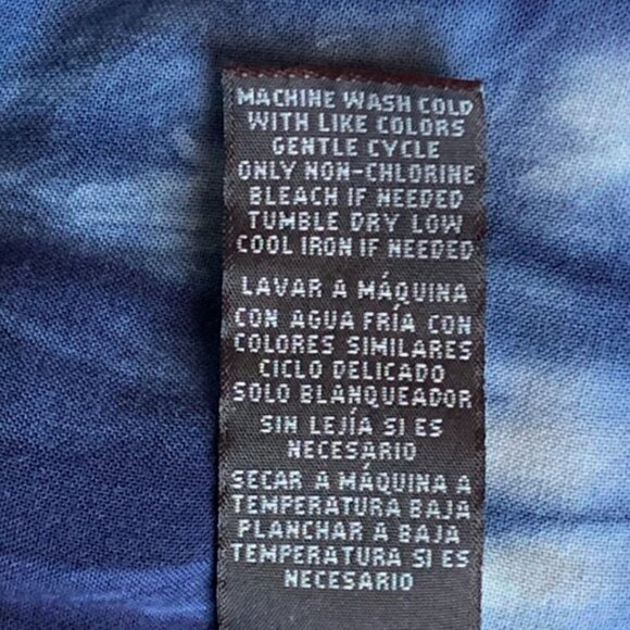 Knox Rose Tie Dye Sleeveless Tank Top Crochet & Ladder Lace Sz M Blues 74F - Picture 8 of 9